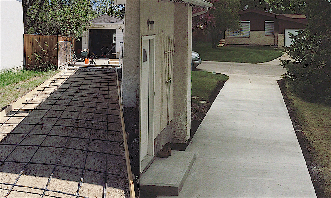 before after concrete driveway