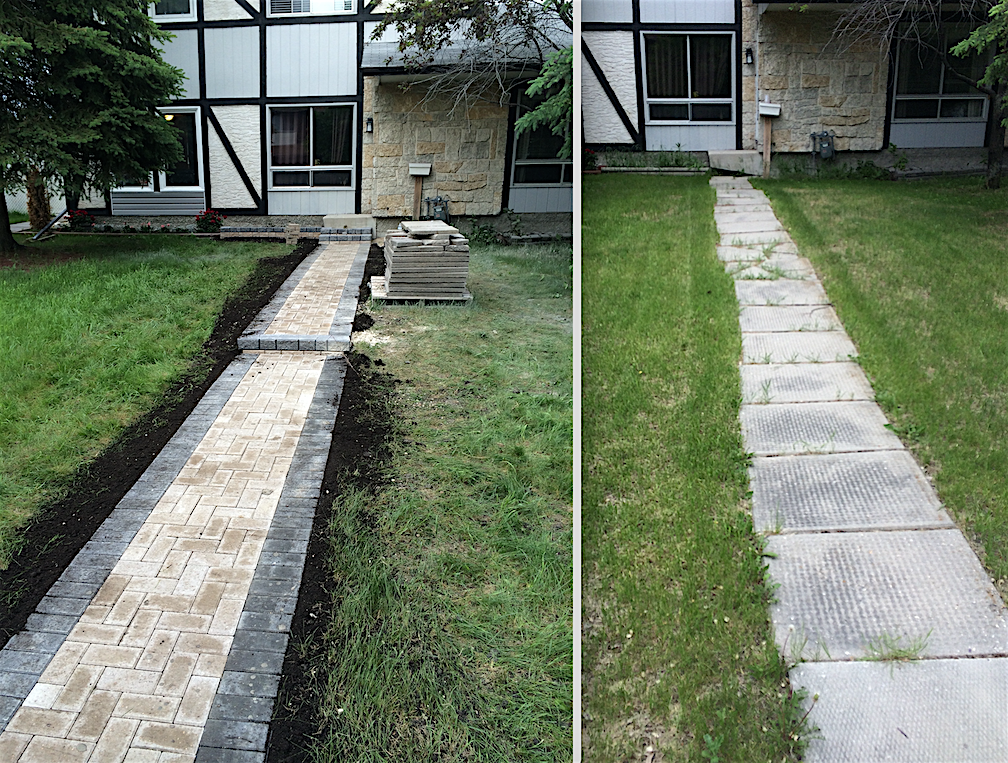 before after walkway